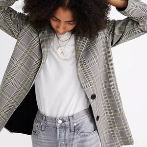 Madewell Dorset Blazer in Cosley Plaid (Medium)